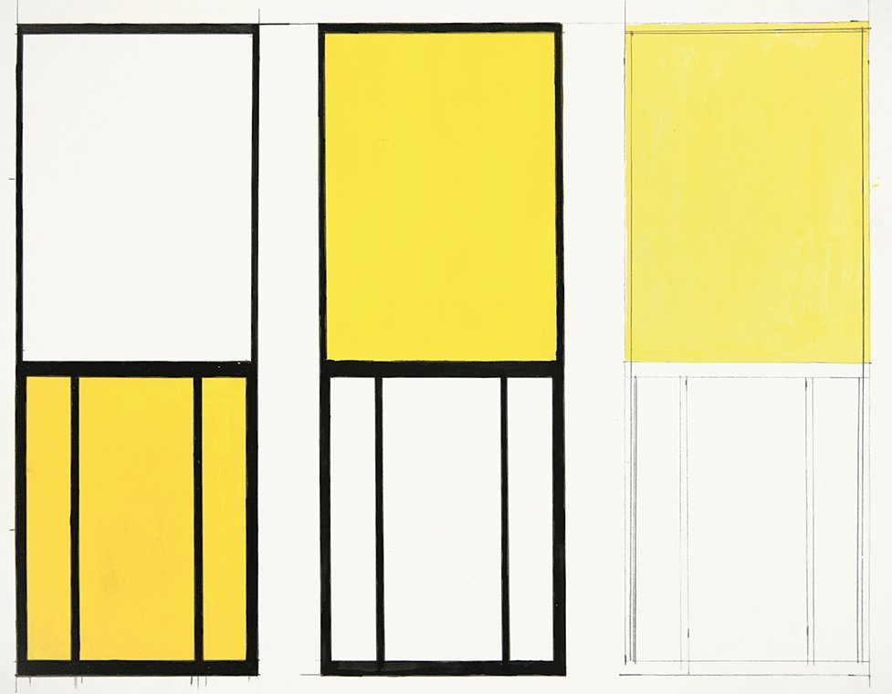 Ellsworth Kelly, « Study for Window, Museum of Modern Art, Paris », 1949 - repro oeuvre