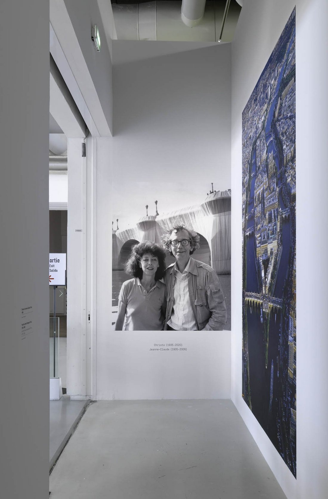 Portrait de Christo et Jeanne-Claude - vue d'exposition, Centre Pompidou, 2020