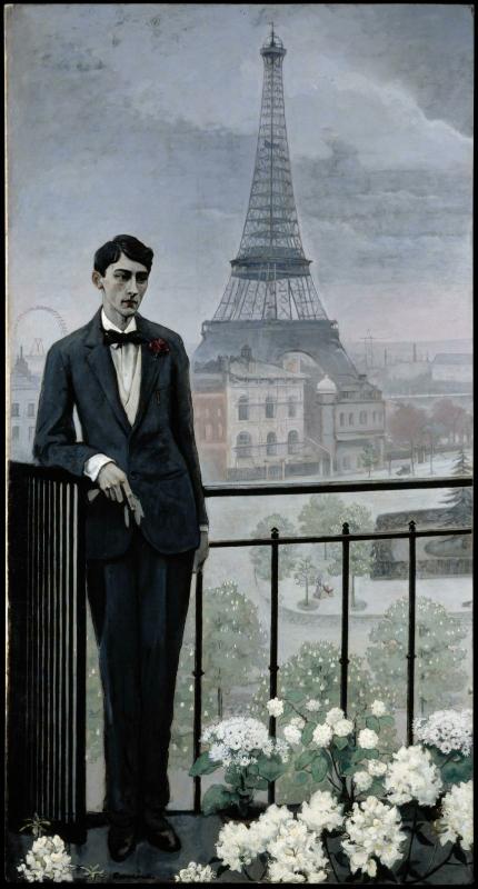 Romaine Brooks, « Jean Cocteau à l'époque de la grande roue », 1912 Huile sur toile, 250 × 133 cm © Droits réservés Photo © J. Hyde / Centre Pompidou / Dist. Rmn-Gp