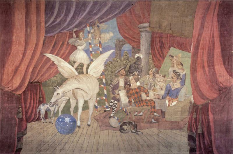 Pablo Picasso, Rideau de scène du ballet "Parade" 1917 