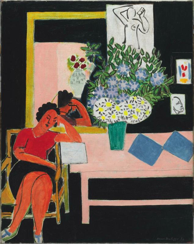 Henri Matisse, Liseuse sur fond noir août 1939 
