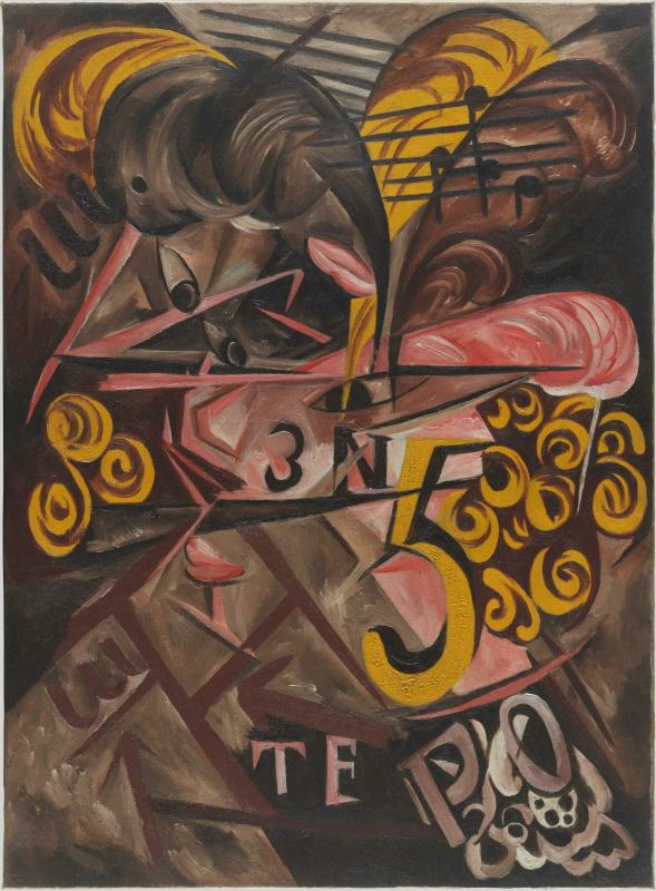 Natalia Gontcharova, Dame au chapeau [début 1913] 