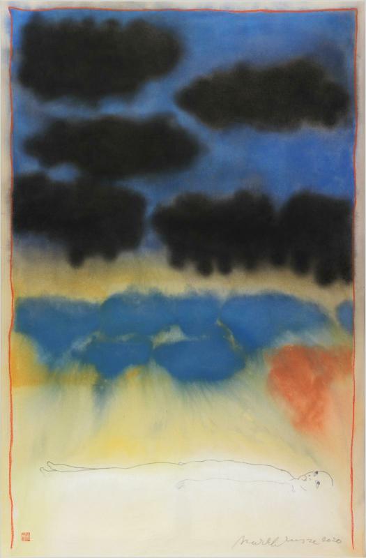 Mark Brusse, « L'Étonnement II », 2020, 192 × 127 cm, © Centre Pompidou / Dist. Rmn-Gp Œuvre actuellement présentée dans la salle 20 du niveau 4