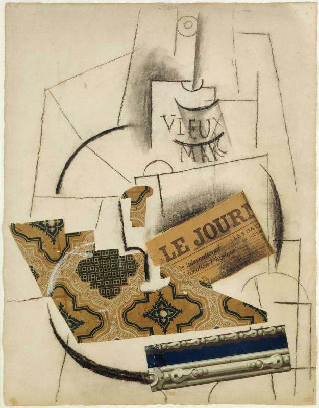 Pablo Picasso, La Bouteille de vieux marc [printemps 1913] 