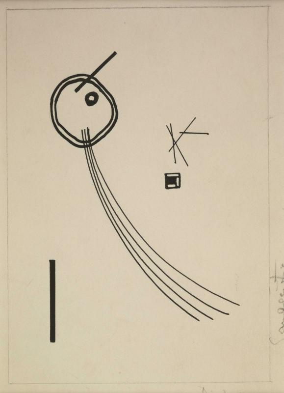 Vassily Kandinsky, Illustration du conte : La Sorcière d'Alexis Remizov [vers 1923] 