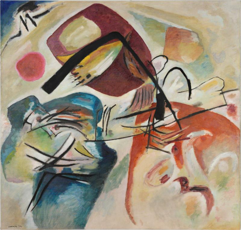 Vassily Kandinsky, Mit dem schwarzen Bogen
(Avec l'arc noir) 1912 