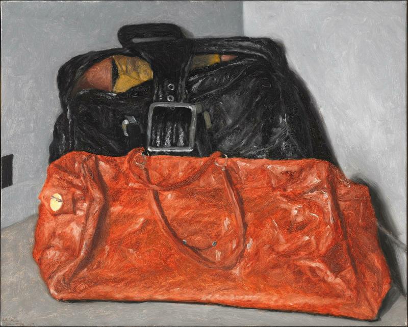 Photo de l'œuvre d'Avigdor Arikha, « Travelling Bags », 1974 Huile sur toile, 64,5 × 81 cm Photo © Centre Pompidou / Dist. Rmn-Gp