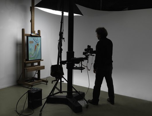 Demandes de reproductions d’œuvres - Vue du Studio photo Centre Pompidou