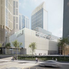 Centre Pompidou Hanwha, Corée : maquette du futur musée, architecte Jean-Michel Wilmotte (détail)