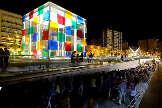 Centre Pompidou Málaga - vue de nuit