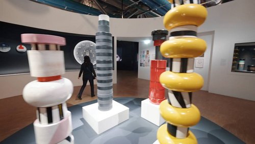 Vue de l'exposition Ettore Sottsass