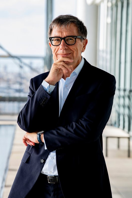 Portrait of Serge Lasvignes, president of the Centre Pompidou