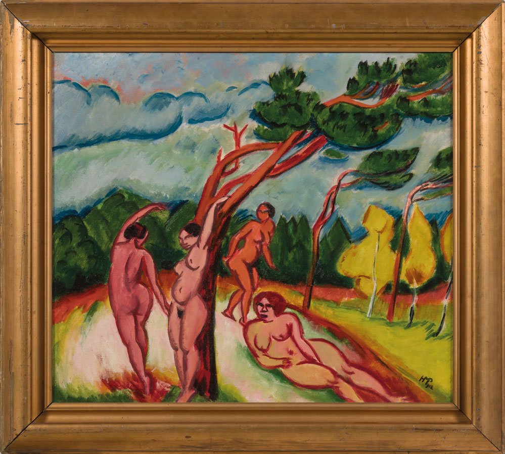 Max Pechstein, « Paysage » [Vier Akte in Landschaft], 1912 - repro