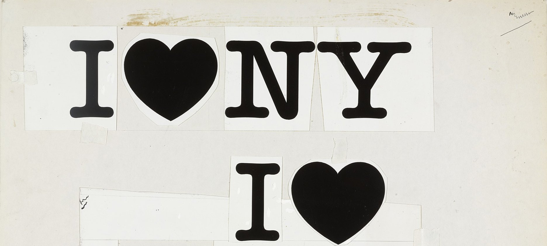 Milton Glaser, « I ♥ NY concept layout », 1976 - repro oeuvre