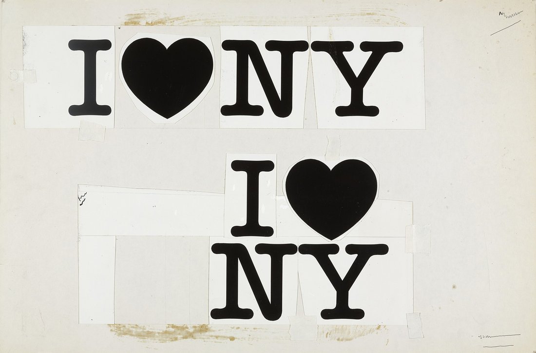 Milton Glaser, « I ♥ NY concept layout », 1976 - repro oeuvre