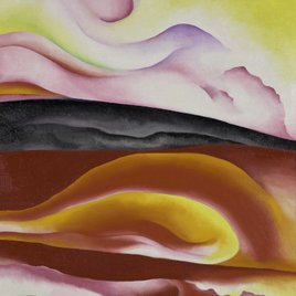 Philanthropie internationale et grands donateurs : détail d'une oeuvre de Georgia O'Keeffe, don de la Georgia O'Keeffe Foundation au centre Pompidou en 1995