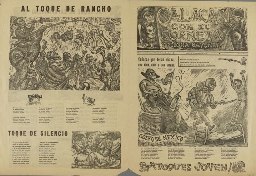 Taller de Gráfica Popular, Squelettes, Mexique, 1956 - repro journaux