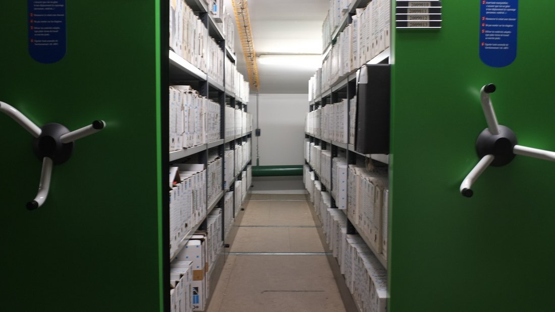 Service des archives du Centre Pompidou - vue des réserves