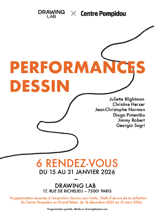 Affiche Performances Dessin, Drawing Lab x Centre Pompidou