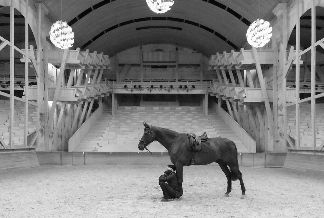 Photo de Bartabas et son cheval Tsar par Franck Fokerman