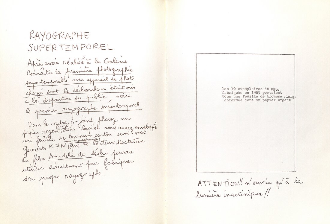 Maurice Lemaître, « Au-delà du déclic : film », par Isidore Isou, 1965 - repro