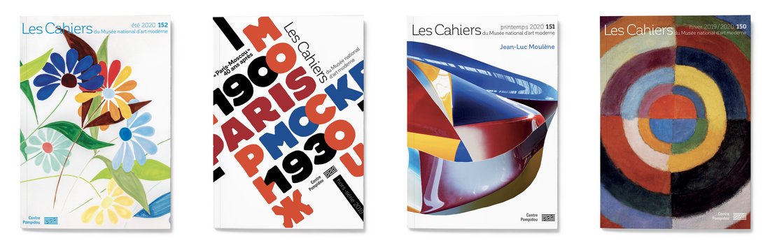 Couvertures des derniers numéros des "Cahiers du Musée national d'art moderne"