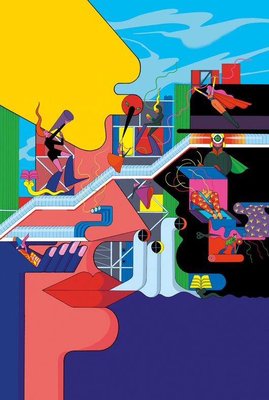 Programmation "La BD à tous les étages" du Centre Pompidou - affiche Fanny Michaelis