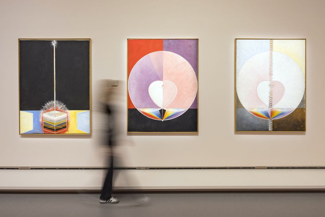 Vue de l'exposition "Hilma af Klint" : série "Colombe"
