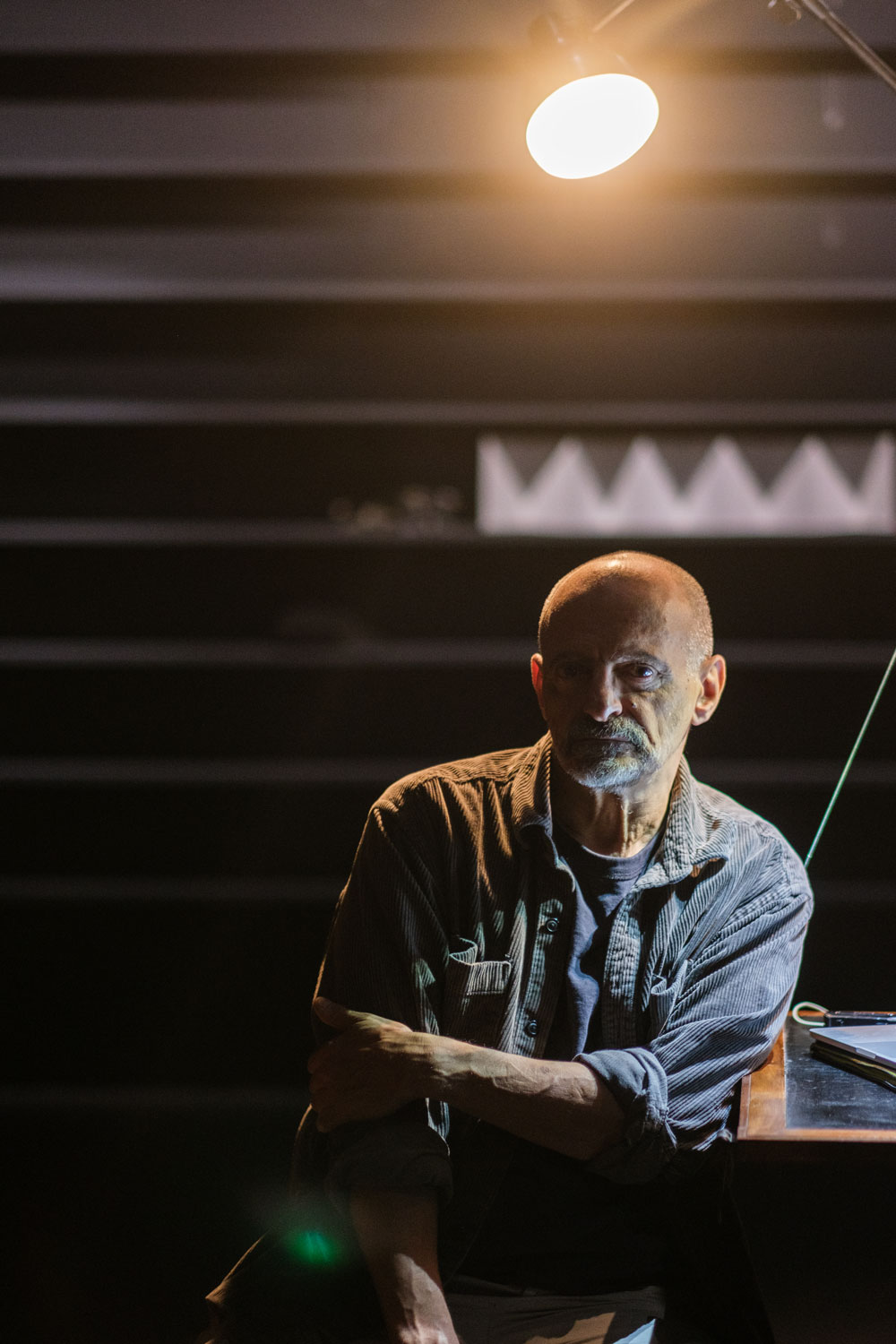 Photographer Antoine d'Agata at work during his hundred-day residency at the Centre Pompidou   Photo © Pierre Malherbet
