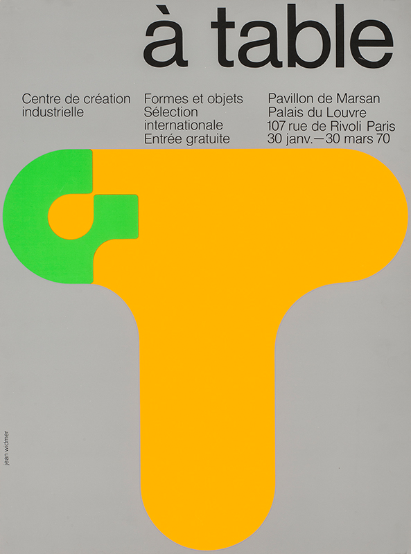Jean Widmer, « Affiche À table », 1970 © Centre Pompidou / Dist. Rmn-Gp