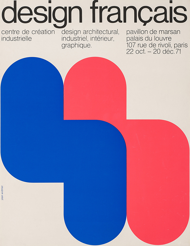 Jean Widmer, « Affiche Design français », 1971 © Centre Pompidou / Dist. Rmn-Gp