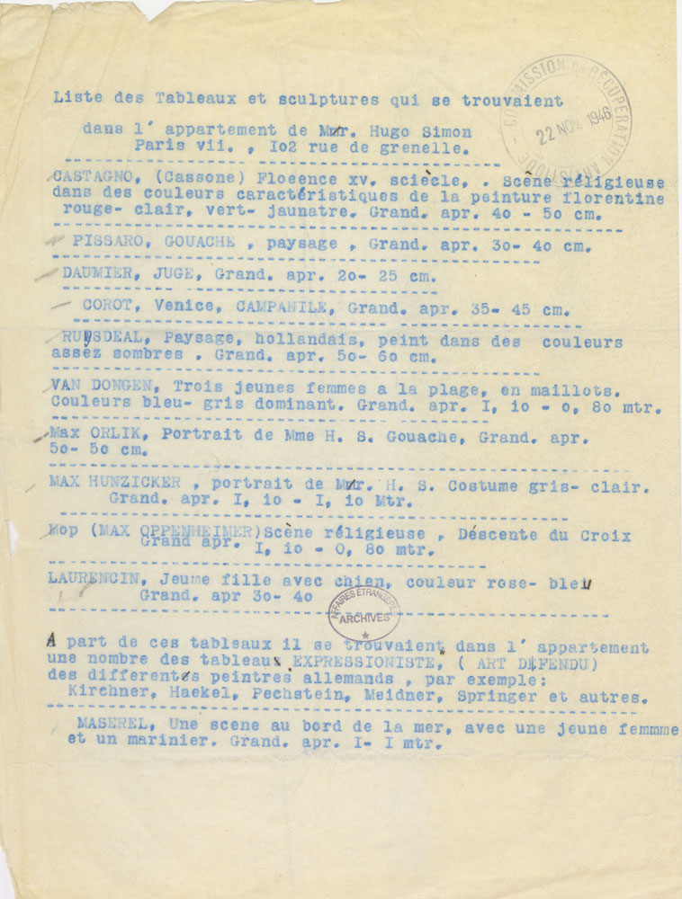 L’histoire du tableau « Nus dans un paysage » de Max Pechstein (Extrait de Rafael Cardoso), Séance du séminaire « Patrimoine spolié pendant la période du nazisme (1933-1945) »