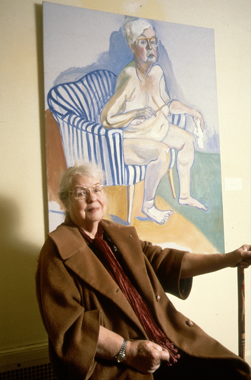 Portrait de l'artiste Alice Neel à New York, circa 1980. Photo Sonia Moskowitz Getty Images