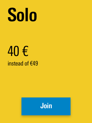 Solo pass for 1 year for professionals - Ticketing online