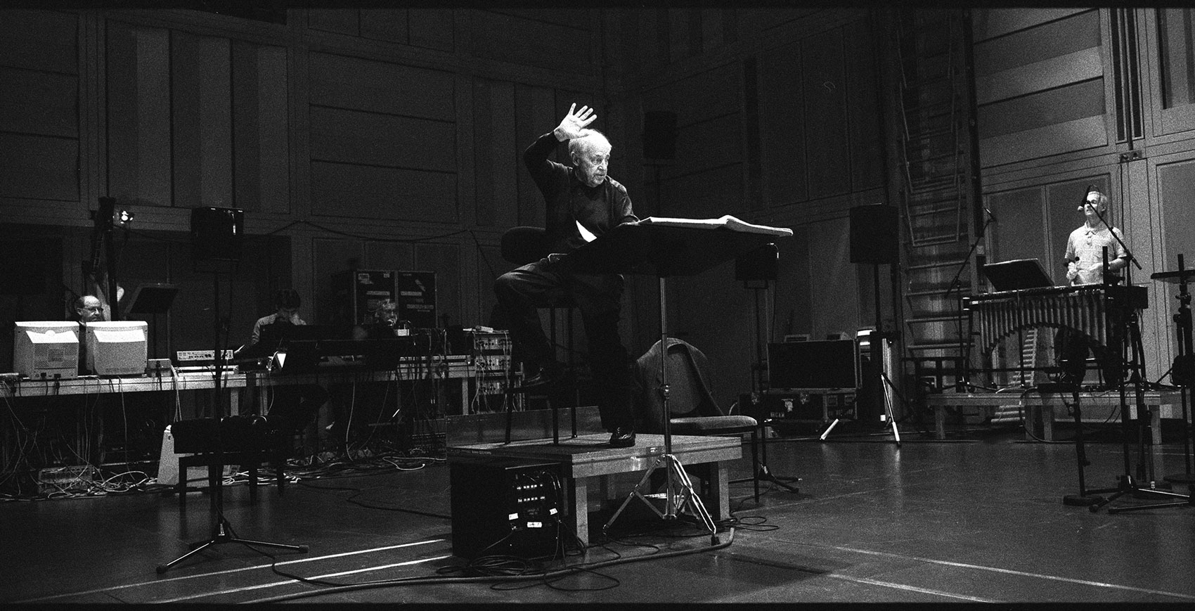 Pierre Boulez, répétition de « Répons » à l’Ircam, 2004