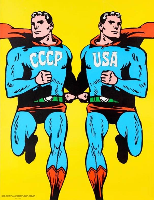 Roman Cieslewicz, « Les deux Superman », montage publié en couverture d'« Opus international », décembre 1967