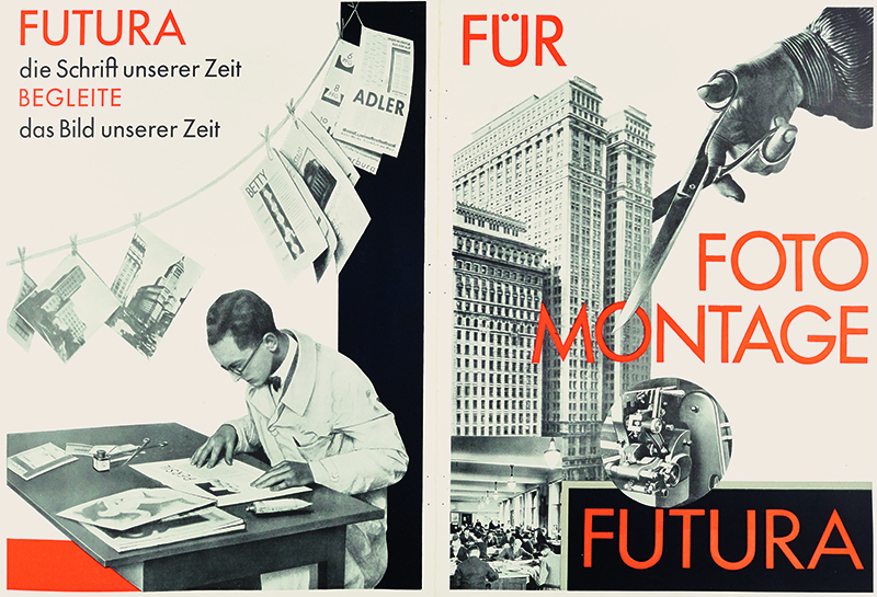 Heinrich Jost, « Für Fotomontage Futura » [Pour le photomontage : Futura] dans la revue Gebrauchsgraphik, vol. 6, n°3, mars 1929