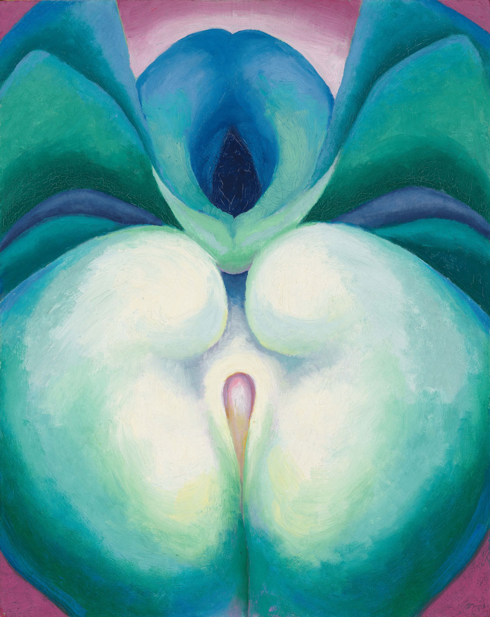Georgia O’Keeffe​, "Series I White & Blue Flower Shapes", 1919 - repro