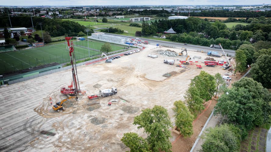 Vue du chantier du Centre Pompidou Francilien à Massy, juillet 2024