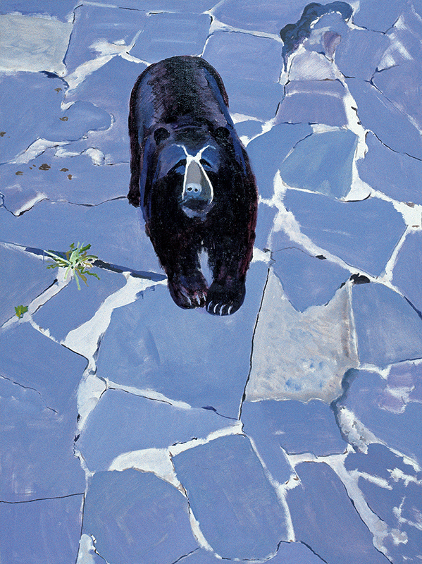 Ours noir, 1982    Huile sur toile, 130 x 97 cm   Collection particulière   © Adagp, Paris, 2023   Photo © DR  