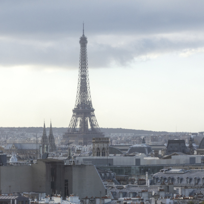 Panoramic view of Paris from Centre Pompidou