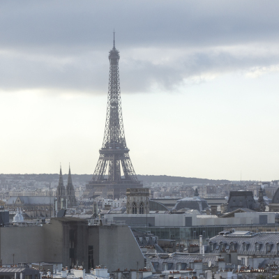 Panoramic view of Paris from Centre Pompidou