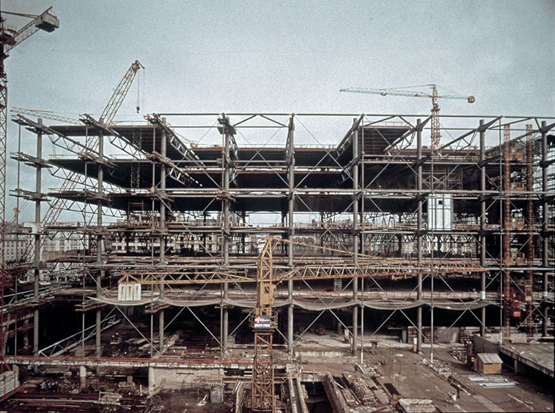 Vue du chantier du Centre Pompidou