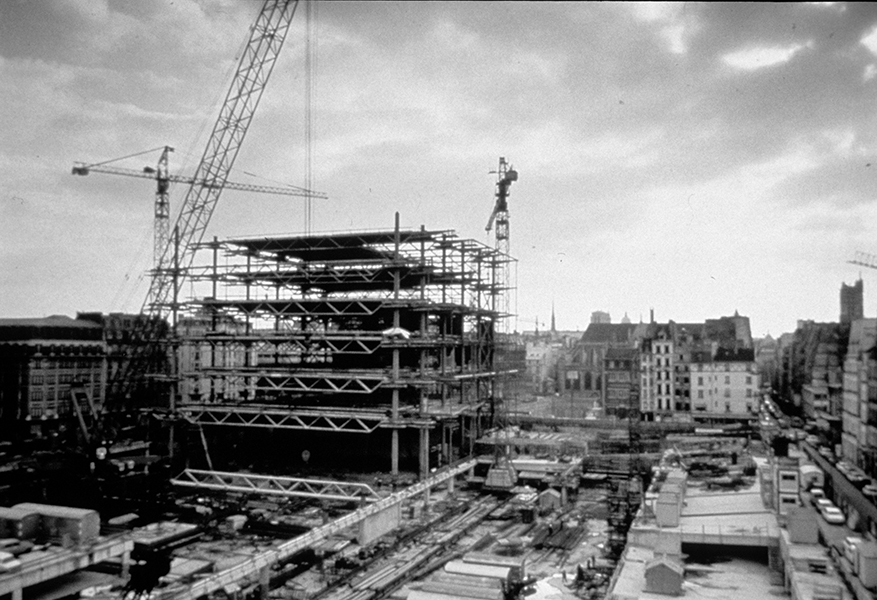 Vue du chantier du Centre Pompidou