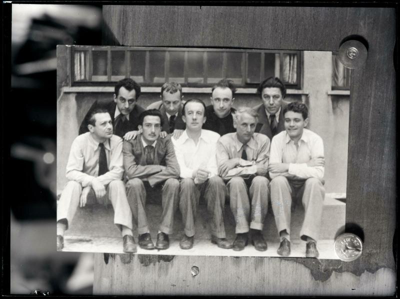 Photo Ancienne Dali, Man Ray, Tristan Tzara, André Breton, Paul Eluard - Tirage Neuf
