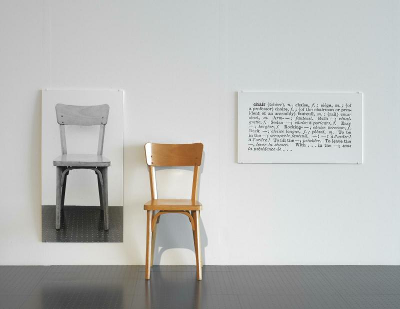 RÃ©sultat de recherche d'images pour "joseph kosuth one and three chairs 1965"