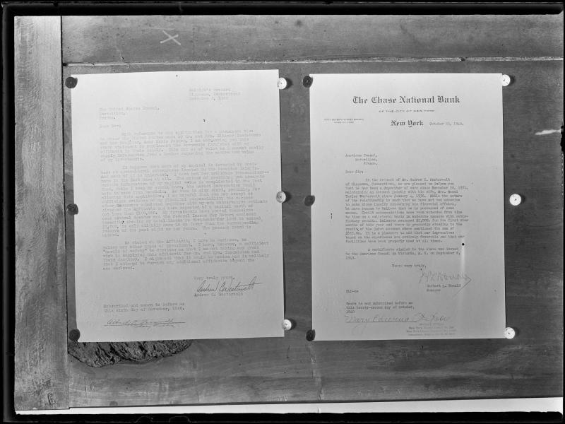 Reproductions de documents administratifs. (Documents bancaires ...