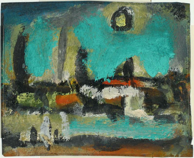 Nocturne d'automne (harmonie verte et blanche) - Centre Pompidou