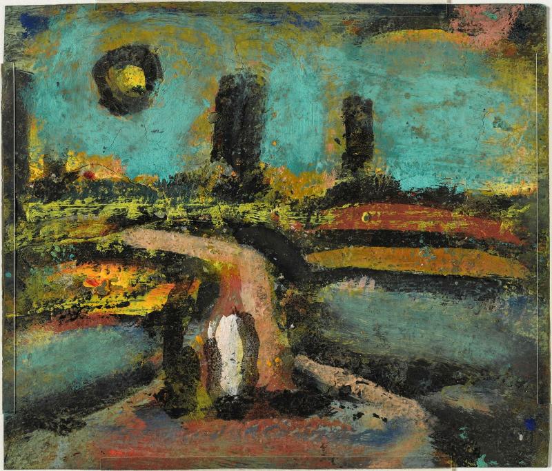 Nocturne d'automne (harmonie verte et jaune) - Centre Pompidou