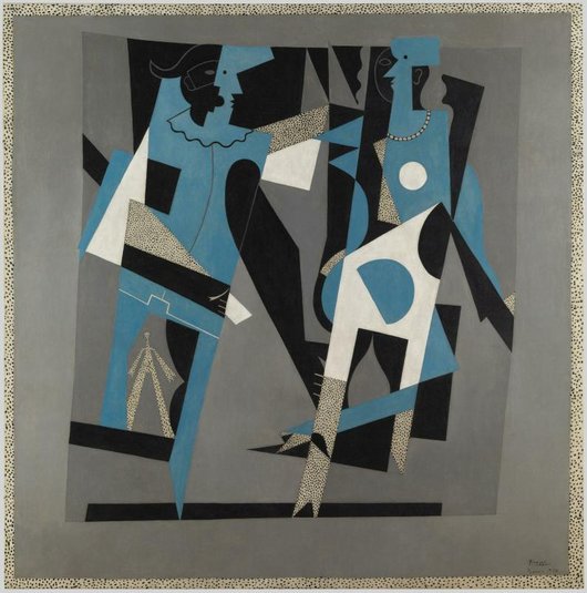 Pablo Picasso, Arlequin et femme au collier 1917 